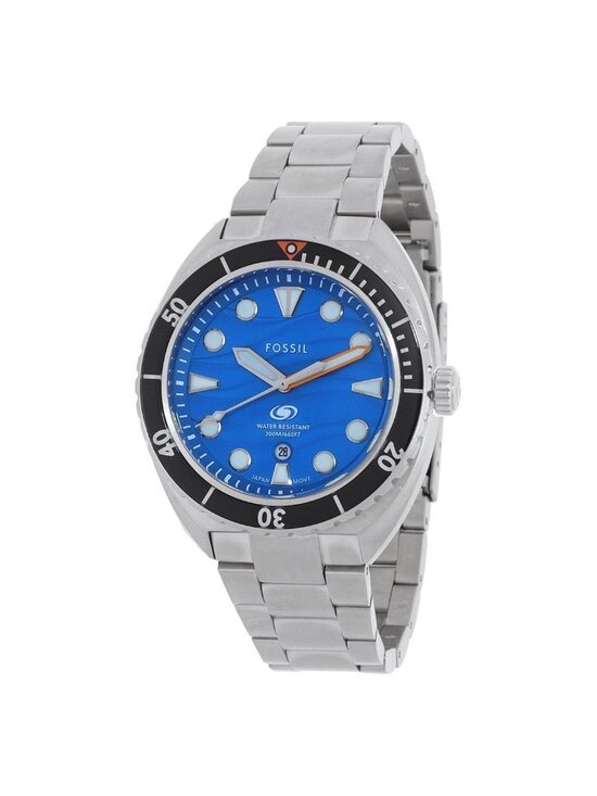NWT Fossil Breaker Quartz Blue Dial Men\'s Watch